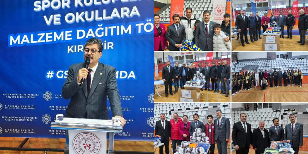 Necmettin Erkan, Genç Sporcularla Malzeme Dağıtım Töreninde Buluştu